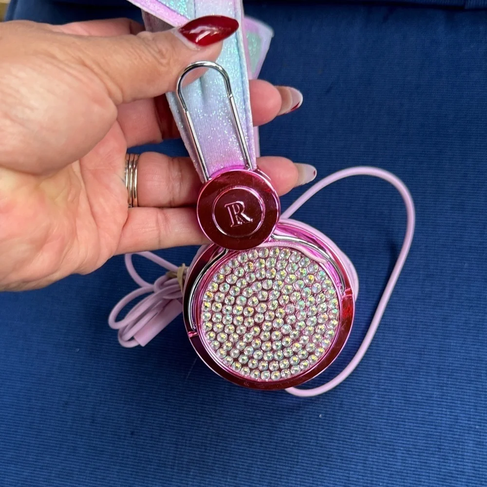 Sparkly Pink Unicorn Kids Headphones